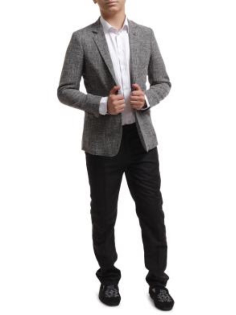 Elie Balleh Boys Textured Blazer Jacket Sports Coat
M (10-12) Black